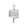 Ống thuỷ tinh xoắn tháp cold drip Tiamo HG2650 mã HG6373 cao 180mm