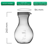 Bình thuỷ tinh hứng cà phê tháp cold drip Tiamo HG6333 mã HG6356 2000ml có vạch
