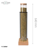 Ống thuỷ tinh đựng cà phê trưng bày VCN8969 4L cao 625mm và VCN6723 1.3L cao 335mm đế gỗ khung inox 304