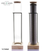 Ống thuỷ tinh đựng cà phê trưng bày VCN8969 4L cao 625mm và VCN6723 1.3L cao 335mm đế gỗ khung inox 304