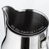 Ca đánh sữa Motta Europa inox 304 màu bạc mũi tròn 320ml và 650ml
