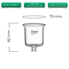 Phụ kiện tháp cold drip Tiamo HG6331 phểu nhỏ giữa ( không gồm nút cao su )