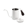 Ấm bình rót nước nóng pha cà phê bằng inox , cán gỗ Cafede Kona, ấm rót nước cổ ngỗng