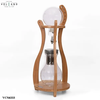 Bộ dụng cụ pha cà phê Cold Drip Tiamo HG6333 1200ml khung gỗ cong bình cầu
