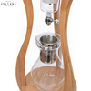 Bộ dụng cụ pha cà phê Cold Drip Tiamo HG6333 1200ml khung gỗ cong bình cầu
