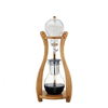 Bộ dụng cụ pha cà phê Cold Drip Tiamo HG6333 1200ml khung gỗ cong bình cầu