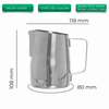 Ca đánh sữa Inox 304 mũi nhọn 450ml chuyên nghiệp