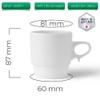 Ly sứ mug Hasami Nhật uống cà phê trà 280ml Cafede Kona