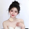 vòng cổ chocker hoa trà dây thắt nơ xinh xắn - cd274
