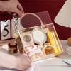 Hộp trong suốt đựng phụ kiện tóc có gương soi túi đựng mỹ phẩm makeup có quai xách - COP09