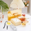 Hộp trong suốt đựng phụ kiện tóc có gương soi túi đựng mỹ phẩm makeup có quai xách - COP09