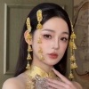 kẹp tóc cô dâu tu rua chuông vàng phong cách dân tộc- cd274