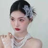 miếng ren ruy băng dán tóc lưới hoa cho cô dâu chụp studio concept - cd215