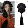 búi tóc gia cổ trang ruy băng đỏ một mảnh sau đầu áo choàng thời chiến quốc - TOC43