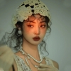 mũ len dệt kim hoa ren ngoc trai cô dâu phong cách retro cổ điển váy cưới váy hoa - cd222