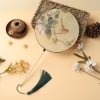 Quạt cầm tay tròn cổ xưa dành mặt hanfu sườn xám áo dài - quat10