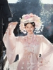 bộ đồ cổ trang hanfu trung quốc màu hồng chụp ảnh concept studio - VAY04