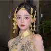 kẹp tóc cô dâu tu rua chuông vàng phong cách dân tộc- cd274