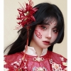 trâm hoa bỉ ngạn cài tóc cô dâu cổ trang chụp concept studio - cd212