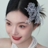 miếng ren ruy băng dán tóc lưới hoa cho cô dâu chụp studio concept - cd215