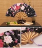 Quạt satin cầm tay thời trang có túi đựng mặt sườn xám biểu diễn sân khấu chụp ảnh - QUAT08