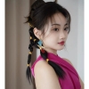 Khuyên tai bông tai chữ hỷ én cho cô dâu mặt hỷ phục khỏa trung hoa - CD213