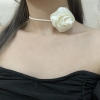 vòng cổ chocker hoa hồng lụa satin cho cô dâu thời trang chụp concept studio - cd 179