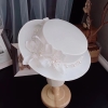 Mũ Cài tóc cô dâu phong cách Anh đơn giản và thanh lịch trắng chụp ảnh studio - CD126