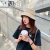 mũ jean nam nữ bucket da bò nút phong cách hàn quốc- nc168