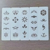 set 5 miếng khuôn in hình hoa vẽ mặt hóa trang cổ trang chụp ảnh đóng phim - cc08