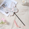 Quạt gỗ voan thiêu sườn xám cổ xưa quạt cầm tay múa hanfu cổ trang -QUAT07