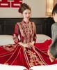 Bộ khỏa hỷ phục nữ đầm cưới xiuhe cao cấp đỏ nhung chụp studio - VAY08