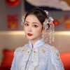 bộ trâm cài đầu cô dâu hoa tráng men xiuhe hỷ phục trung quốc cổ xưa - cd248