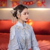 bộ trâm cài đầu cô dâu hoa tráng men xiuhe hỷ phục trung quốc cổ xưa - cd248
