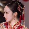 set trâm cài tóc cô dâu rồng đỏ hanfu xiuhe hỷ phục trung hoa - CD249