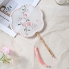 Quạt gỗ voan thiêu sườn xám cổ xưa quạt cầm tay múa hanfu cổ trang -QUAT07