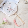 Quạt gỗ voan thiêu sườn xám cổ xưa quạt cầm tay múa hanfu cổ trang -QUAT07