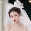 voan nơ lưới cô dâu họa tiết ren mặt váy cưới chụp ảnh - cd229