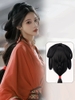 búi tóc gia cổ trang ruy băng đỏ một mảnh sau đầu áo choàng thời chiến quốc - TOC43
