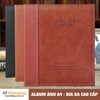 Album ảnh A4 bìa da màu nâu