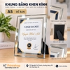 Khung bằng khen A5 kính tràn