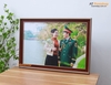 Ảnh Gỗ Tráng Gương + Khung Nâu Đậm Treo Tường bản 4-5cm