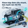 Máy bơm lốp ô tô cao cấp công nghệ 2 Piston tự ngắt, bơm khoẻ áp suất mạnh L605-AT