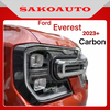 Ốp tay cửa - Chén cửa - Ốp Gương - Ốp đèn pha hậu - Ốp sườn mang cá Ford Everest 2023 - 2025 Carbon