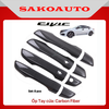 Ốp tay cửa - Hõm cửa - Ốp gương - Nắp xăng xe Honda Civic 2017 - 2021 Carbon cao cấp
