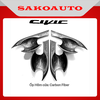 Ốp tay cửa - Hõm cửa - Ốp gương - Nắp xăng xe Honda Civic 2017 - 2021 Carbon cao cấp