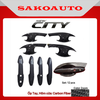 Ốp tay cửa - Ốp chén cửa - Nắp xăng Honda City 2017 - 2020 Carbon cao cấp