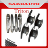 Ốp tay nắm cửa - Ốp chén hõm cửa - Ốp gương - Ốp nắp xăng xe Triton 2015 - 2023 Carbon cao cấp bóng đẹp