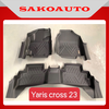 Thảm lót sàn nhựa 5D - Yaris Cross 2023 - 2025 | Đúc nguyên khối ko mùi hôi, thảm sàn 5D dễ vệ sinh lau rửa và lắp đặt