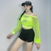 Áo tanktop crop lưới sọc f21